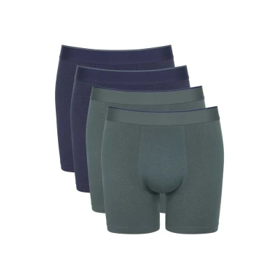 Abbildung von Sloggi LONG 4ER PACK EVER AIRY Panties Blau grau, Herren, Größe: Small, grau