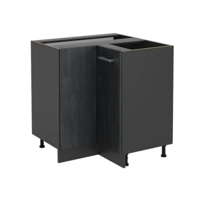 Abbildung von Vicco Eckschrank R Line, Schwarz Beton/Anthrazit, 75.6 cm ohne Arbeitsplatte