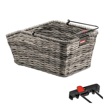 Abbildung von KlickFix Fahrradkorb Hinterradkorb Structura GT für Racktime 44x24x20cm,geflochten 18 ltr