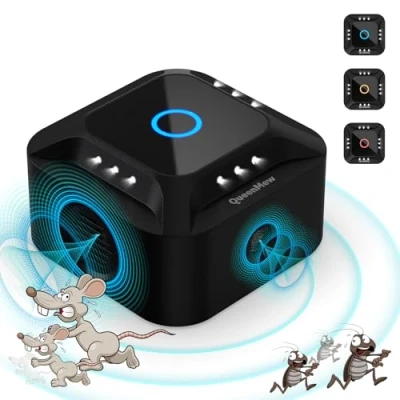 Abbildung von Tiptop Home Ultraschall Maus und Ratten 360,Gerät Mit Stroboskoplichtern PIR,Ultraschall Mäuseabwehr Mäuse für Nagetiere, Mäuse, Eichhörnchen, Spinnen, Plötze