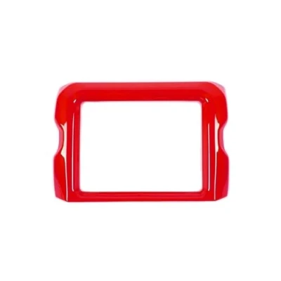 Abbildung von Auto Styling Zierleisten Navigationsdekorationsrahmen Abdeckungsaufkleber Zubehör Für Jeep Wrangler JL 2018 2023 JT Gladiator Rubicon 8,4 Zoll Interieurleisten Trim(Rot)