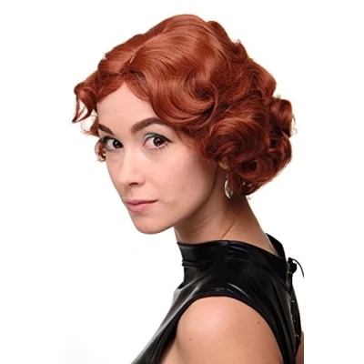 Abbildung von WIG ME UP A4002 350 Damenperücke Perücke 20er Jahre Swing Bob gewellt Rot Kupferrot ca. 25 cm