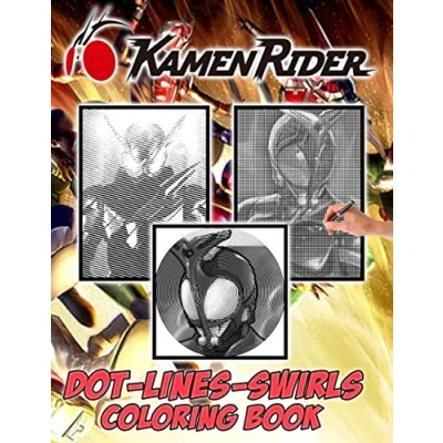 Abbildung von Kamen Rider Dots Lines Swirls Coloring Book: High Quality An Adult Activity New Kind Book A Fun Gift