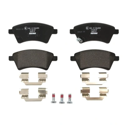 Abbildung von TEXTAR 2439101 Bremsbelagsatz mit akustischer Verschleißwarnung Bremssattelschrauben Zubehör SUZUKI: SX4 I Schrägheck, Limousine