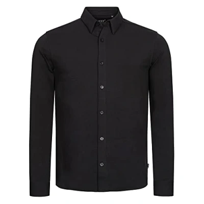Abbildung von Indicode Jeans Langarm THEO Hemd, Herren, Größe: XL, Black