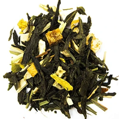Abbildung von Schrader Grüntee Orange Ingwer Geschmack China Sencha im Aromabeutel 125g