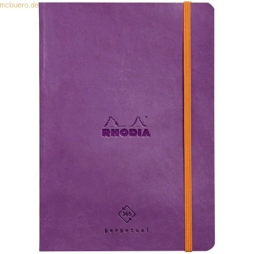 Abbildung von Rhodia 117190C Perpetual Kalender (DIN A5, 14,8 x 21 cm, 64 Blatt, 90 g, elegant und praktisch) violett
