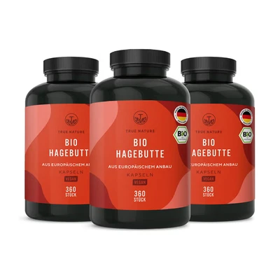 Abbildung von Bio Hagebutte 810 Kapseln Vegan TRUE NATURE 3x270 St