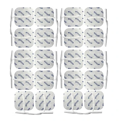 Abbildung von axion Elektrodenpads passend zu Prorelax, Promed, 5x5cm, 2mm Steckanschluss, 20 St.,selbstklebende TENS EMS Elektroden für Geräte