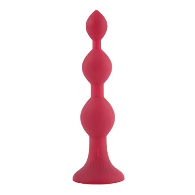 Abbildung von Bordeaux Anal Dildo, 3 Kugeln, Saugfuß, Silikon (1 Stück) 1 St