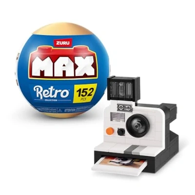 Abbildung von MAX Premium Retro Bausteine, Polaroidkamera, 1 KapselMAX Kapsel, (bis zu 221 Teile, 6 zum Sammeln).
