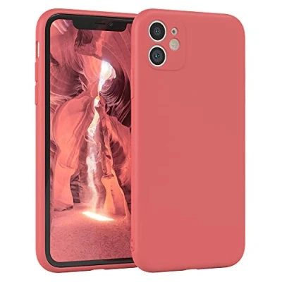 Abbildung von EAZY Case Silikonhülle für iPhone 11 Hülle Silikon Rot weich stoßfeste Handyhülle Schutzhülle mit Kameraschutz Dünn Premium Schutz Cover TPU Phone Bumper in Hellrot