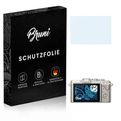 Abbildung von Bruni Schutzfolie kompatibel mit Olympus E PL8 Folie, glasklare Displayschutzfolie (2X)