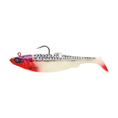 Abbildung von Savage Gear 4D Herring Big Shad Gummifisch, Farbe:Red Head Mackerel, Länge/Gewicht:22cm / 200g