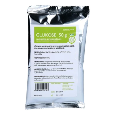 Abbildung von Glukose 50 g Limette Plv.z.her.e.lsg.z.einnehmen