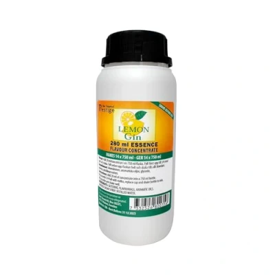 Abbildung von Zitronen Gin Geschmacksessenz 280 ml verschiedene Wacholder und Zitrusaromen professionelle Essenz für den Hausgebrauch die Brennerei 20 750 handelsüblichen Wodka oder Korn