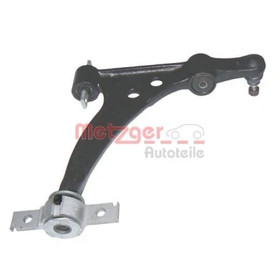 Abbildung von METZGER 58001102 Querlenker KIT + mit Trag /Führungsgelenk, Gummilager Vorderachse rechts, unten Stahlguss ALFA ROMEO: 166