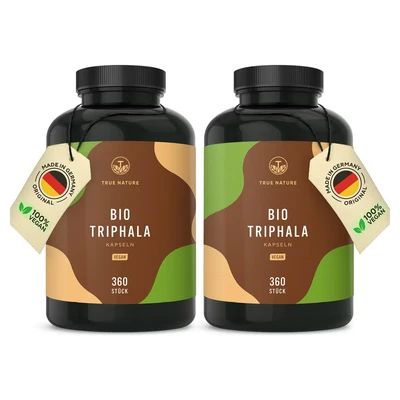 Abbildung von Bio Triphala 720 Kapseln Vegan TRUE NATURE 2x360 St