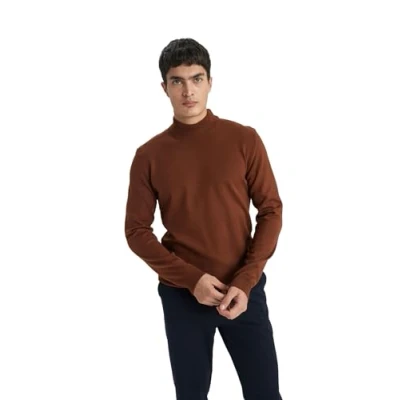 Abbildung von DeFacto Herren Pullover Stilvolle an Rollkragenpullover Strickjacken &amp; Strickpullover für und jeden