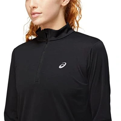 Abbildung von Asics CORE ZIP Langarmshirt, Damen, Größe: XL, Performance black
