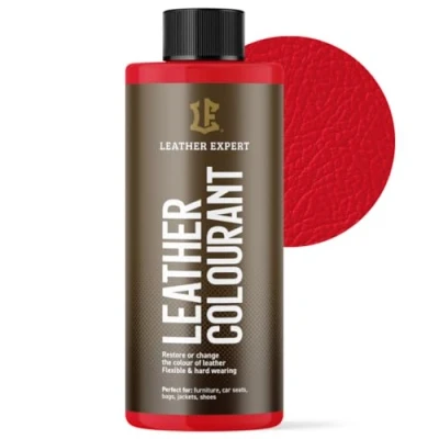 Abbildung von Sehr Deckend Wasser Lederfarbe Rot 500 ml Leather Paint für Natur und ÖkoLeder Dye Ohne Alkohol alle Lederaccessoires Reißt oder Blättert Nicht ab