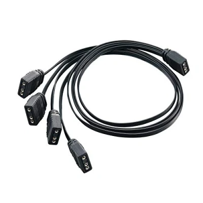 Abbildung von Silverstone CPL03, Äußerst dünnes und Flexibles 1 zu 4 ARGB Verteilerkabel, SST CPL03