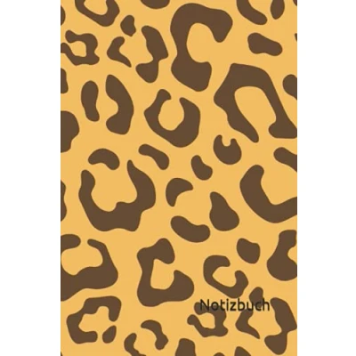 Abbildung von Notizbuch: Leopardenmuster Notizbuch 6x9 Zoll DIN A5 100 Seiten liniert Leoparden Notizheft Raubkatze Tagebuch Tiermuster Geschenk