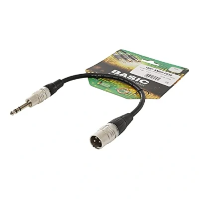 Abbildung von Sommer Cable Basic+ 90cm Audioadapter XLR Stecker 3 pol auf 1x Klinke 6,3mm Patch Instrument Kabel 0,9m HBP XM6S 0090
