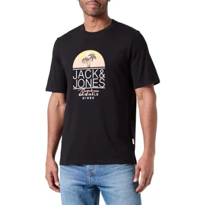 Abbildung von JACK&amp;JONES Herren JORCASEY Tee SS Crew Neck T Shirt, Black, S
