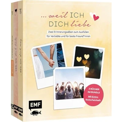 Abbildung von …weil ich dich liebe Zwei Bücher im Bundle: Erinnerungsalben für Verliebte und beste Freund*innen: Album zum Ausfüllen, Ankreuzen Einkleben ... 16 Gutscheine gemeinsame Momente