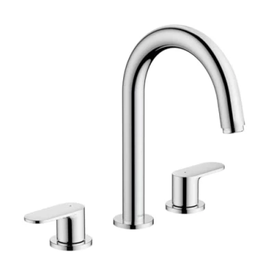 Abbildung von hansgrohe Waschtischarmatur &quot;Vernis Blend&quot;, 3 Loch mit Zugstangen Ablaufgarnitur