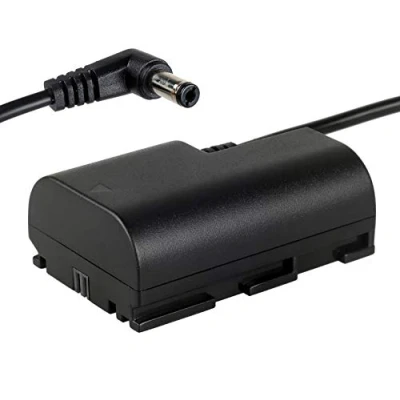 Abbildung von ayex DC Coupler für Canon EOS mit LP E6, ähnlich wie DR E6 Akku Dummy permanenente Stromversorgung über z.B. V Mount