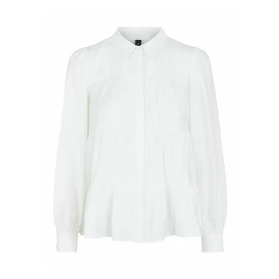 Abbildung von YAS PALA LS S. NOOS Hemdbluse, Damen, Größe: Large, Star white