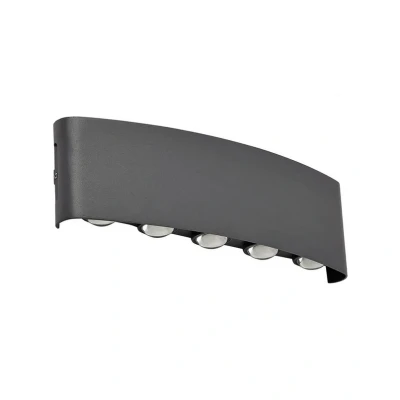 Abbildung von Lindby LED Außenwandleuchte Ithan, 27 cm, grau, 5 flg., Alu