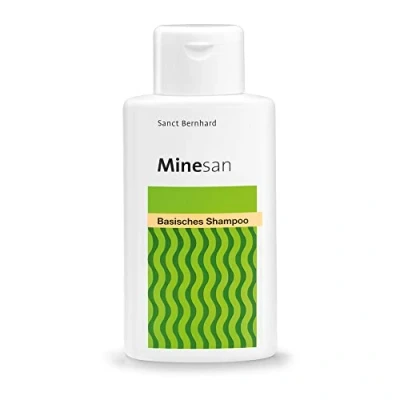 Abbildung von Sanct Bernhard Minesan Basisches Shampoo mit basischen pH Wert, Hamamelis , Kamillen und Melissenextrakt, Kräuterduft, Inhalt 250ml