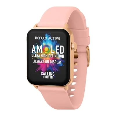 Abbildung von Reflex Active Amoled Damen Smartwatch, 4,5 cm, Always On Display, Serie 30, rosa Armband