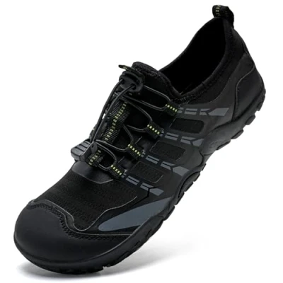 Abbildung von IceUnicorn Barfuss Schuhe Damen Fitnessschuhe Wasserschuhe Herren Strandschuhe Leichte Atmungsaktiv Sommer(Gewinner Schwarz,39EU)