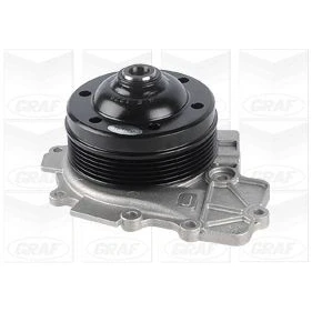Abbildung von GRAF PA1279 Wasserpumpe mit Dichtung mechanisch Stahlblech 108,2 für Keilrippenriementrieb MERCEDES BENZ: Viano, Vito Bus, Mixto