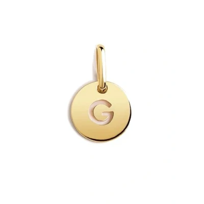 Abbildung von SINGULARU Mini Medallion Letter Gold Anhänger Initial in 925 Sterlingsilber mit 18kt Vergoldung Buchstabe A Z Charm Kombinierbar Halskette Damenschmuck G