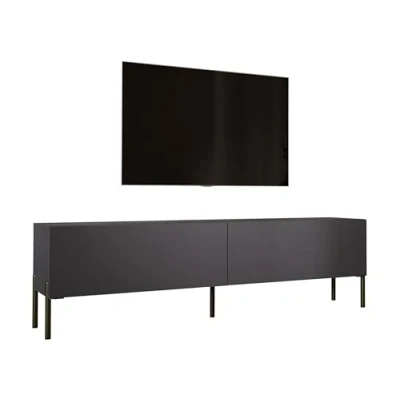 Abbildung von 3E 3xE living.com TV Schrank in Anthrazit mit Beinen Schwarz, A: B: 170 cm, H: 52 T: 32 cm