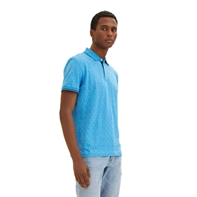 Abbildung von TOM TAILOR Herren 1035521 Poloshirt, 31264 Blue Multicolor Design, L