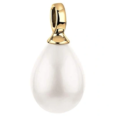 Abbildung von Nenalina Perlenanhänger Muschelkernperle Oval Klassisch Basic 925 Silber, Kugel