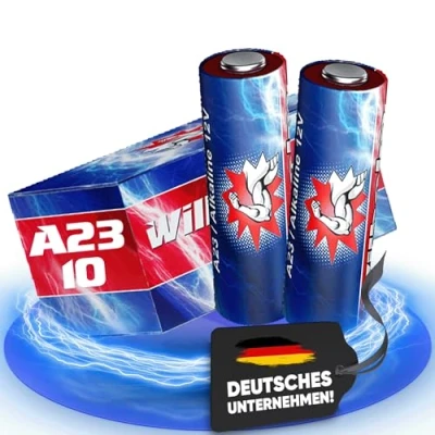 Abbildung von 10 x Wilhelm A23 12V Alkaline Batterien MN21 V23GA 23A L1028 12 Volt 55 mAh
