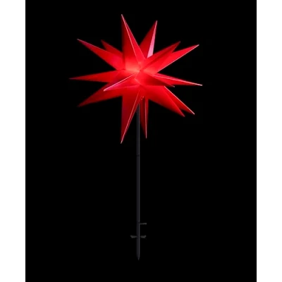 Abbildung von STERNTALER Dekostern 18 Zacker 100 Ständer, Weihnachtsstern Kunststoff Faltstern mit Stä