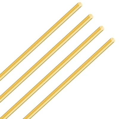 Abbildung von LAVMHAB Messingstab 4mm x 300mm, Messing Massiver Runde Stab für DIY Bastel (4 Stück)