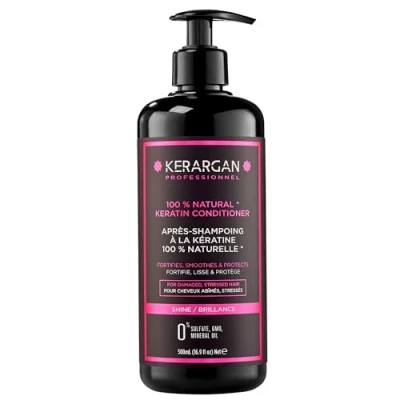 Abbildung von Kerargan Ultra reparierender Keratin Conditioner für strapazierte und gestresste Haare Pflegend, Glättend Schützend Ohne Sulfate, GVO, Mineralöl 500ml