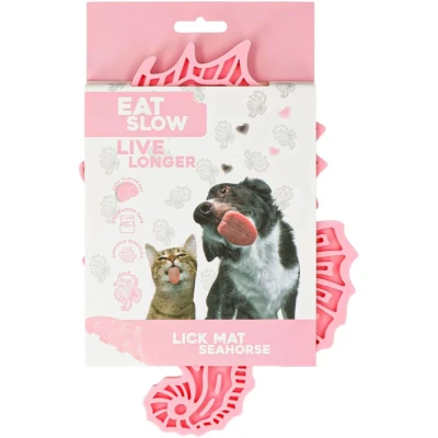 Abbildung von Eat Slow Live Longer Leckmatte Seahorse Rosa