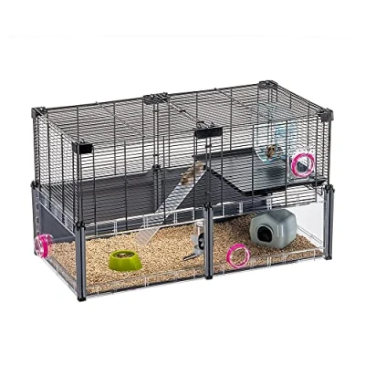 Abbildung von Ferplast Multipla Hamster Tierunterkunft 72.50x37.50x42 cm Schwarz...