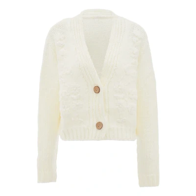 Abbildung von myMo Strickjacke, Damen, Größe: M/L, Wollweiss