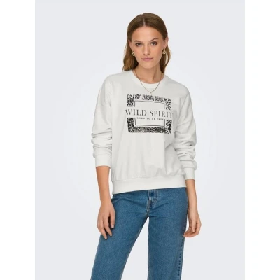 Abbildung von ONLY Onlruna O NECK BOX Sweatshirt Cloud dancer, Damen, Größe: XS, dancer